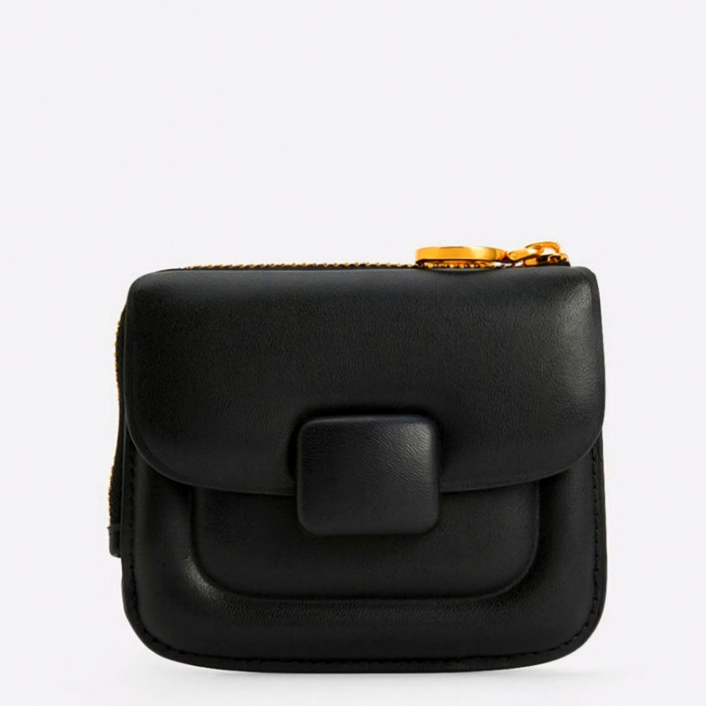Charles & Keith Koa Black Mini Wallet Sold-out! Singapore Brand cos